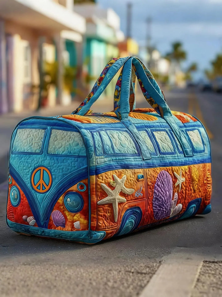Beach Hippie Quilted Duffle Bag