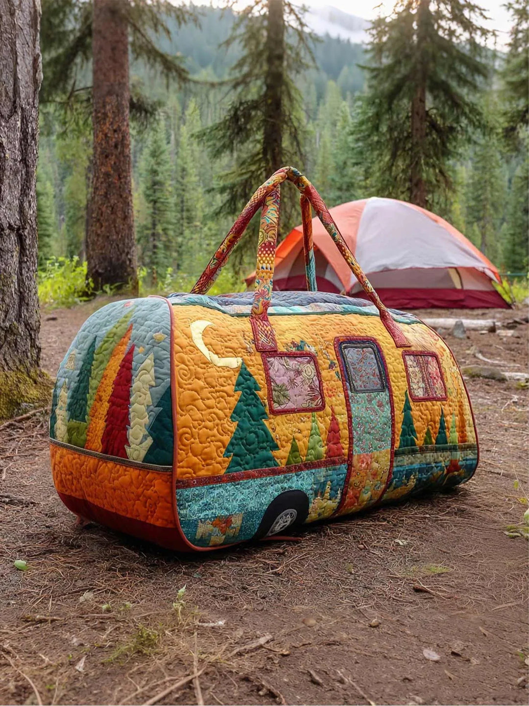 Forest Camper Quilted Duffle Bag