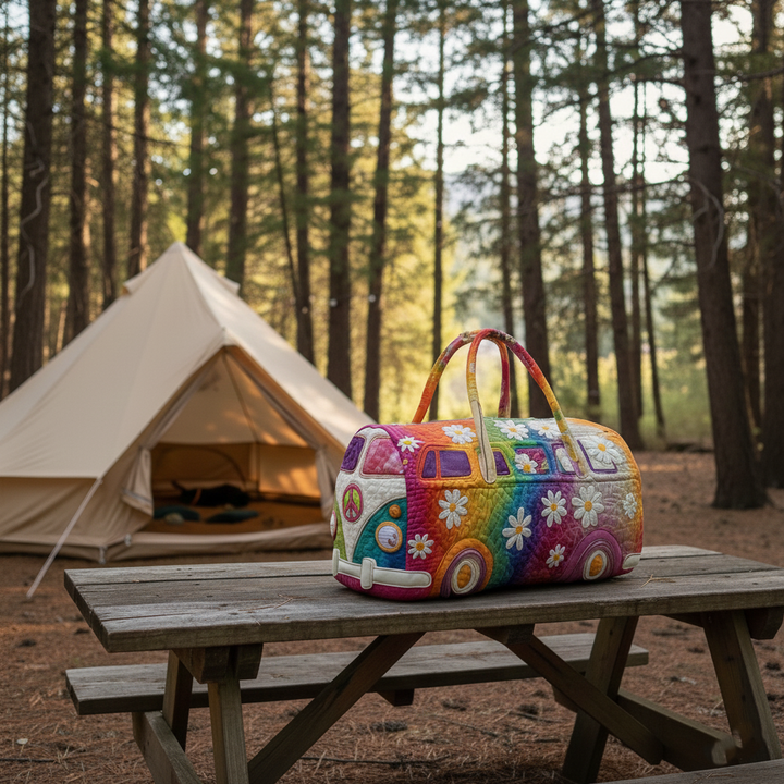 Hippie Journey Quilted Duffle Bag