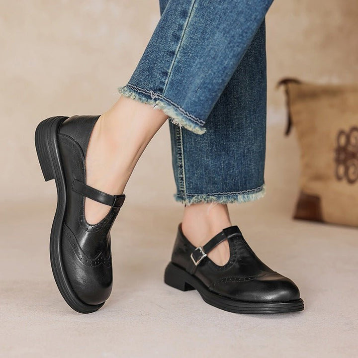 Vera Black Loafers for Women | Premium Cow Leather, Comfortable Fit