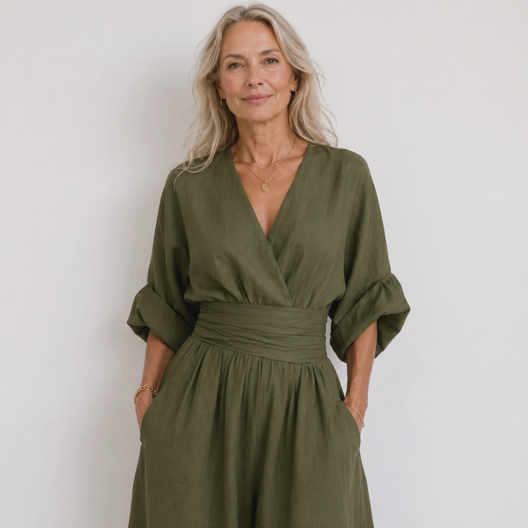 Sophia Merriweather | Wide-Leg Linen Jumpsuit For Women