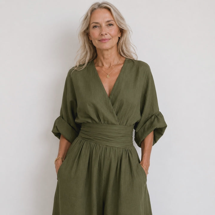 Sophia Merriweather | Wide-Leg Linen Jumpsuit For Women
