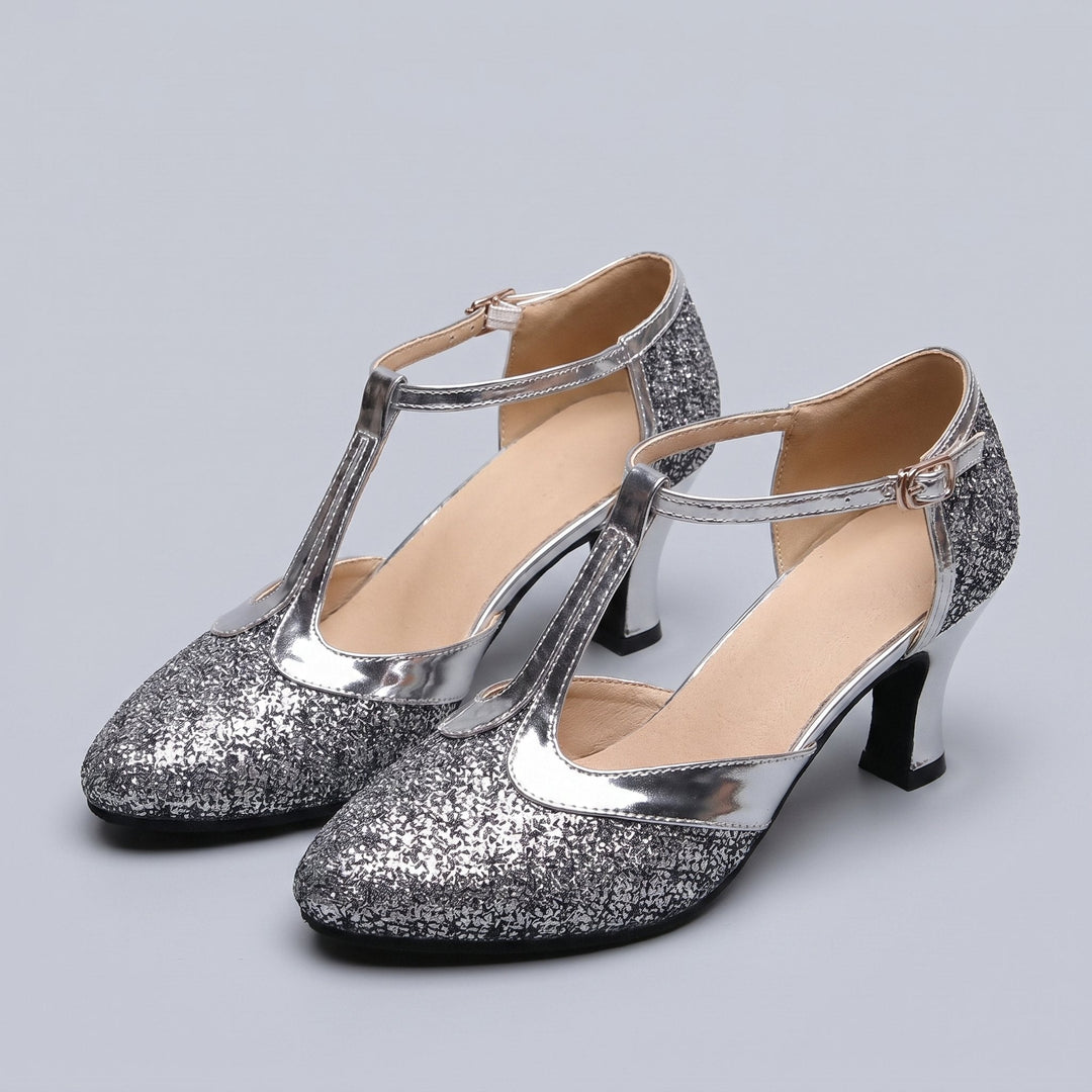 Chi | Luxe T-Strap Dance Heels Leatherette Ballroom Shoes