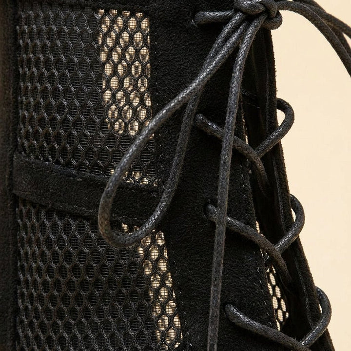 Diva | Dance Boots Customized Mesh Heels, 4-Inch Lace-Up