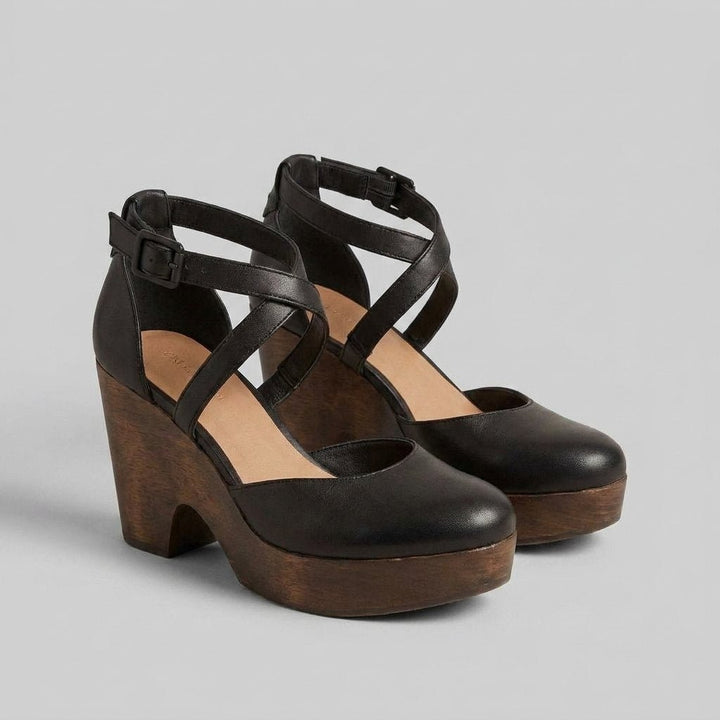 Elysia | Platform Sandals Adjustable Strap, Block Heel Design