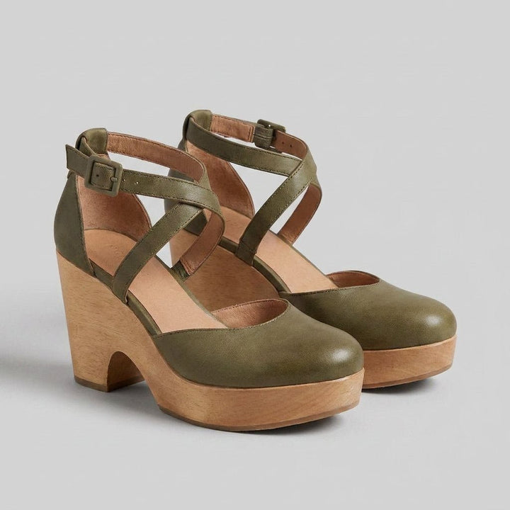 Elysia | Platform Sandals Adjustable Strap, Block Heel Design