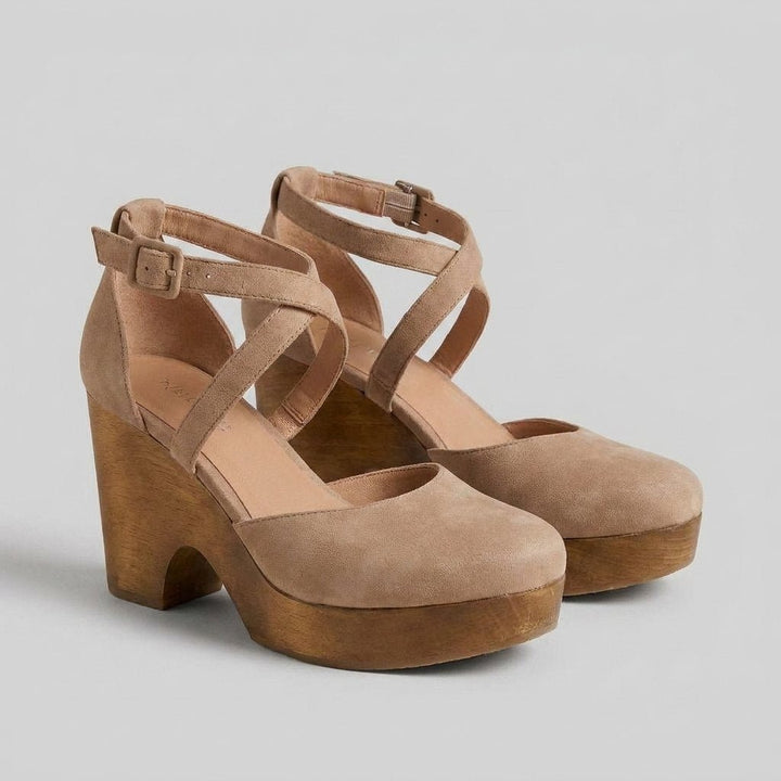 Elysia | Platform Sandals Adjustable Strap, Block Heel Design