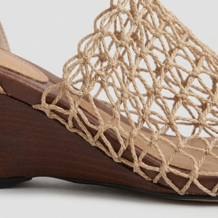 Fiona | Heels Lightweight Mesh Weave, Square Toe Wedding Shoes