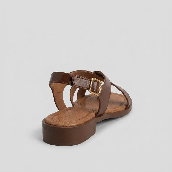 Ivy | Cross Sandals for Women Italian Leather, Orthopedic Cushioned