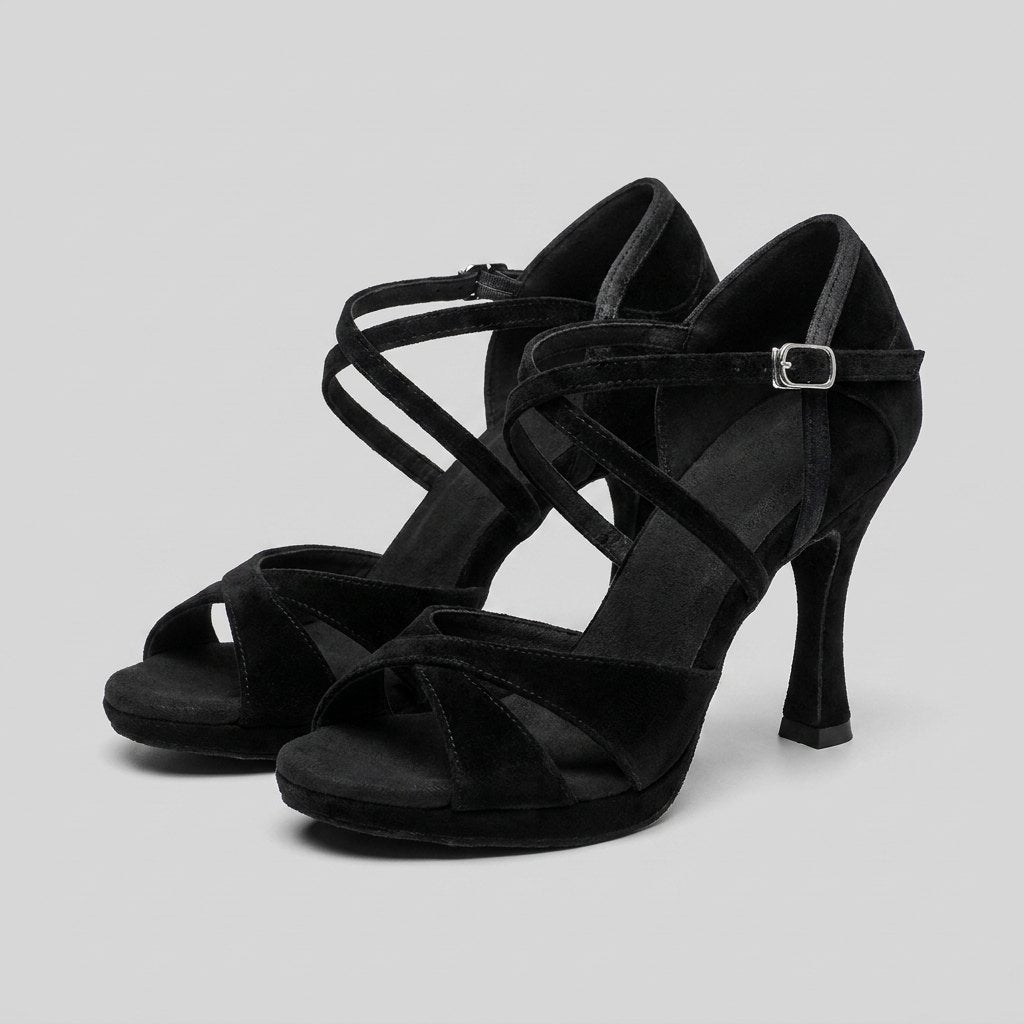 Vela | Dance Heels Customized Velvet, Slip-On