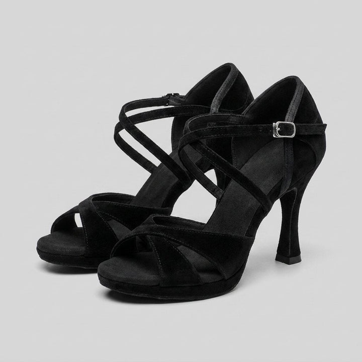 Vela | Dance Heels Customized Velvet, Slip-On