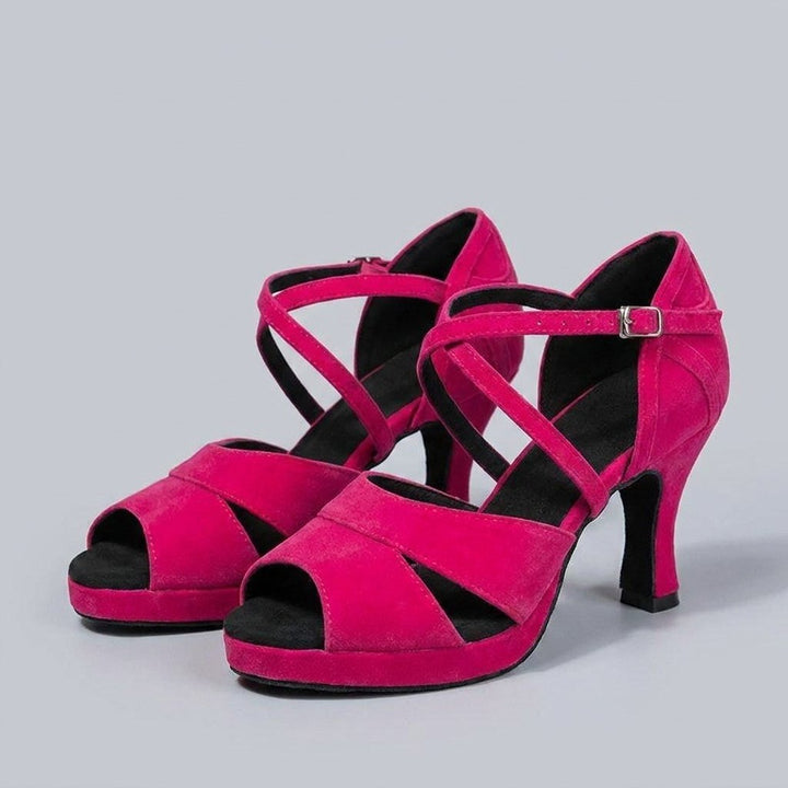 Vela | Dance Heels Customized Velvet, Slip-On