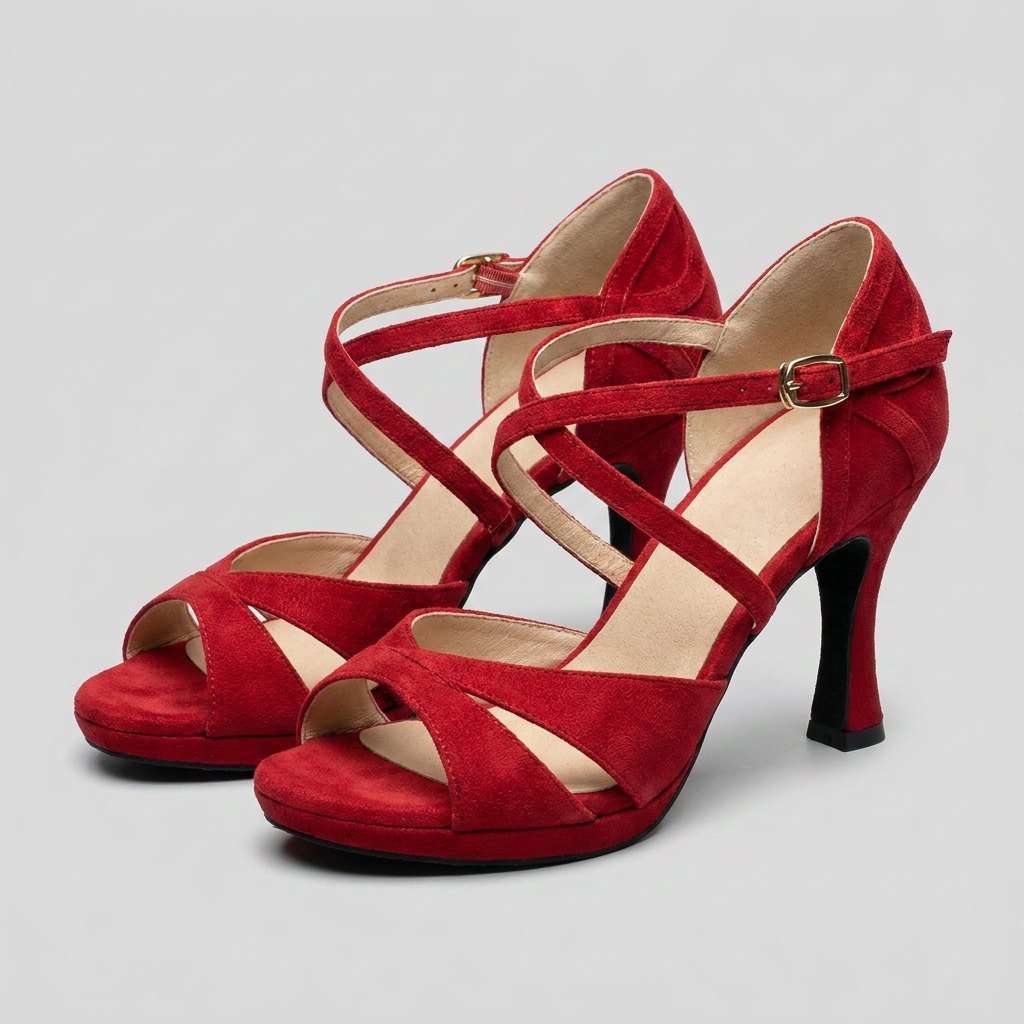 Vela | Dance Heels Customized Velvet, Slip-On